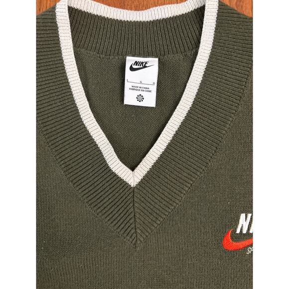 Nike Sportswear Classic V Neck Retro Oversized Sweater Men's Size Large- EUC - Picture 6 of 8